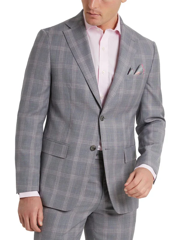 Men Blazers with Space - Themed Prints for a Sci - Fi Fan​ Mens Wool Paisley Two-Button Blazer
