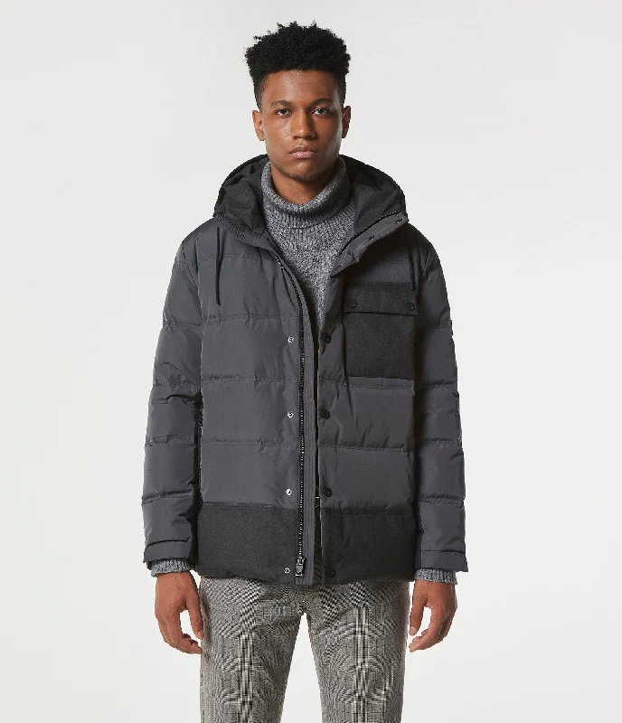Men jackets with a built - in hood that can be stowed away when not in use Halifax Hooded Jacket