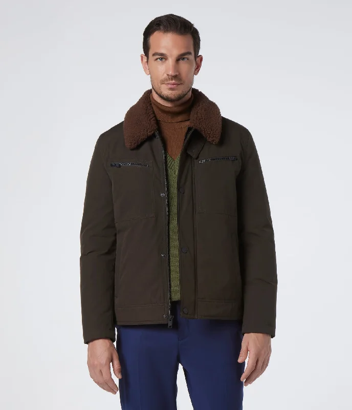 Slim - fit leather men jackets with a distressed finish for a rugged look Randall Pilot Jacket