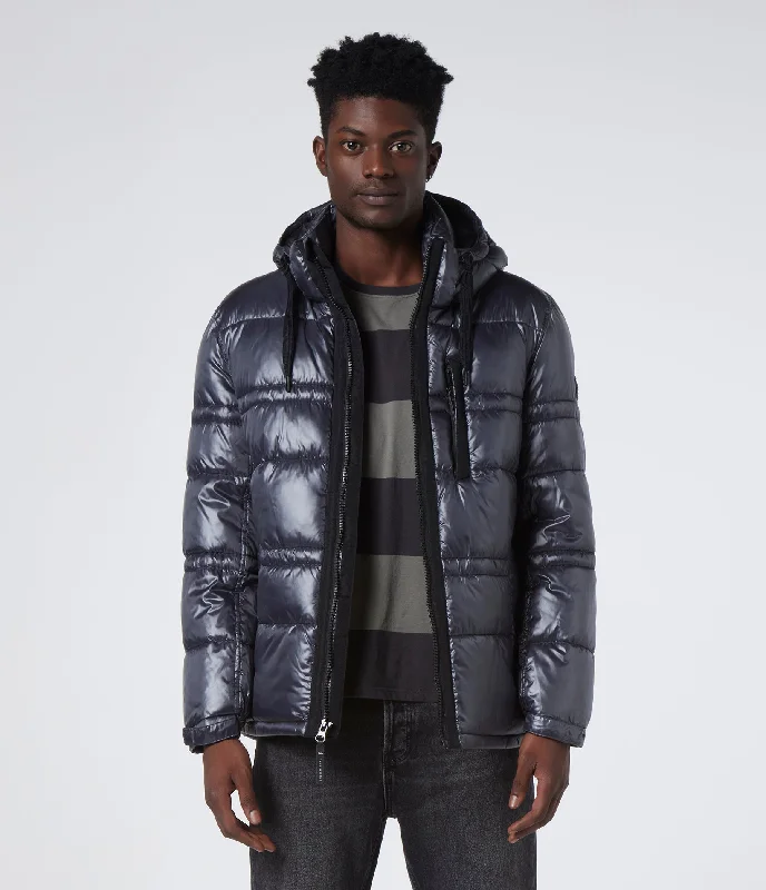 Fleece - lined men jackets for cold - weather commuting Gotham Quilted Jacket With Removable Hood