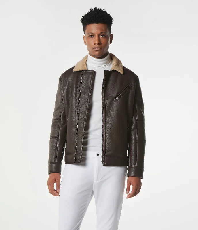  Maxton Faux Shearling Moto Jacket