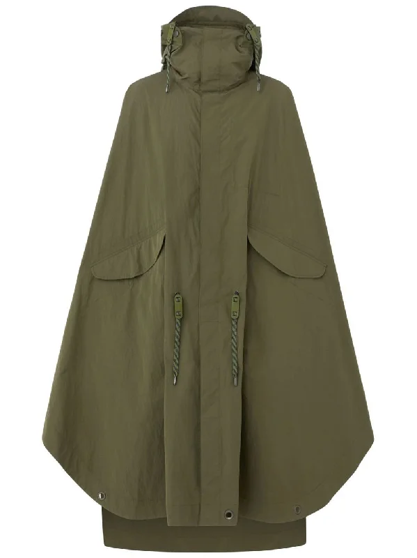 Men coats made of high - quality leather for a rugged and durable option Packaway Hooded Cape