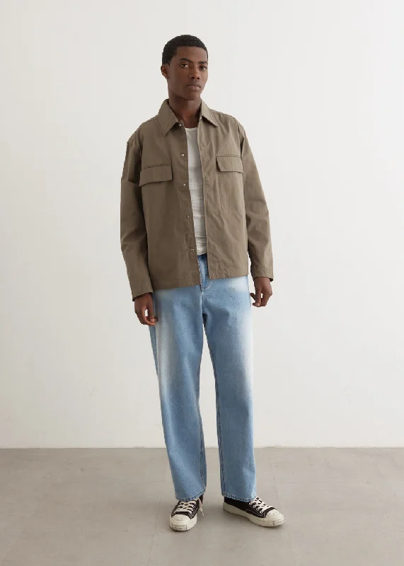 Men coats with a quilted pattern for added texture and warmth Pelle Fine Broken Twill Overshirt
