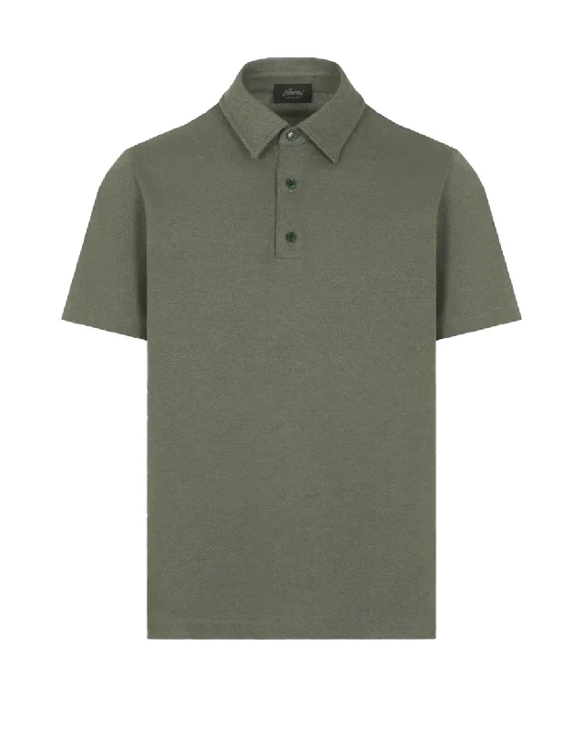 Men's long sleeve classic fit polo shirts with embroidered logos Lead Piquet Polo