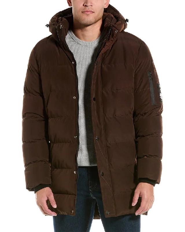 Men coats with a drawstring waist for a customizable fit Point Zero Mpro Hood Long Coat