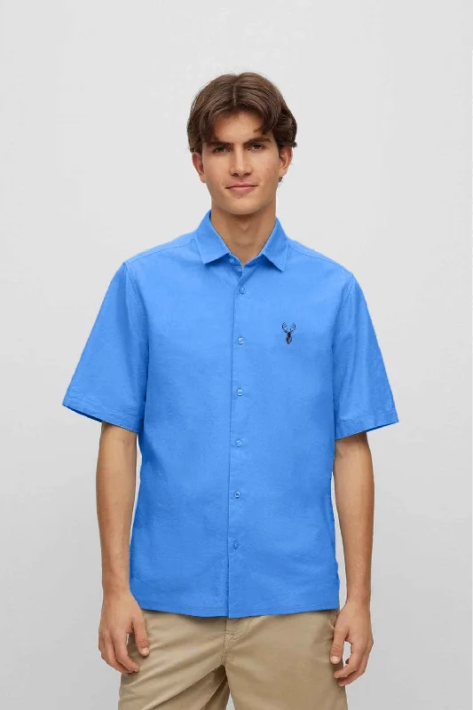 Men's breathable cotton blend polo shirts for summer outings Polo Republica Men's Deer Embroidered Short Sleeves Casual Shirt