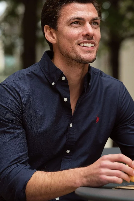 Men's budget - friendly basic polo shirts in multiple colors Polo Republica Men's Signature Pony Embroidered Solid Casual Shirt