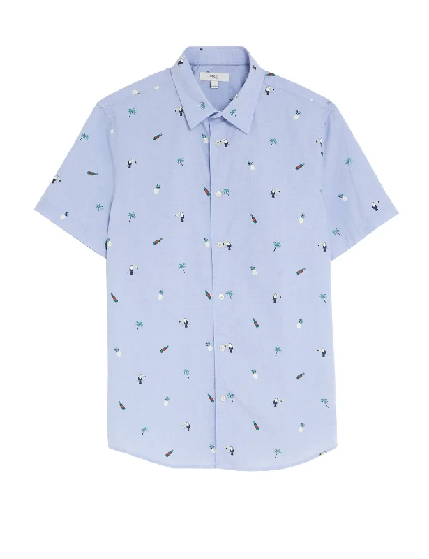 Men's UV - protected polo shirts for outdoor gardening Pure Cotton Pique Polo Shirt