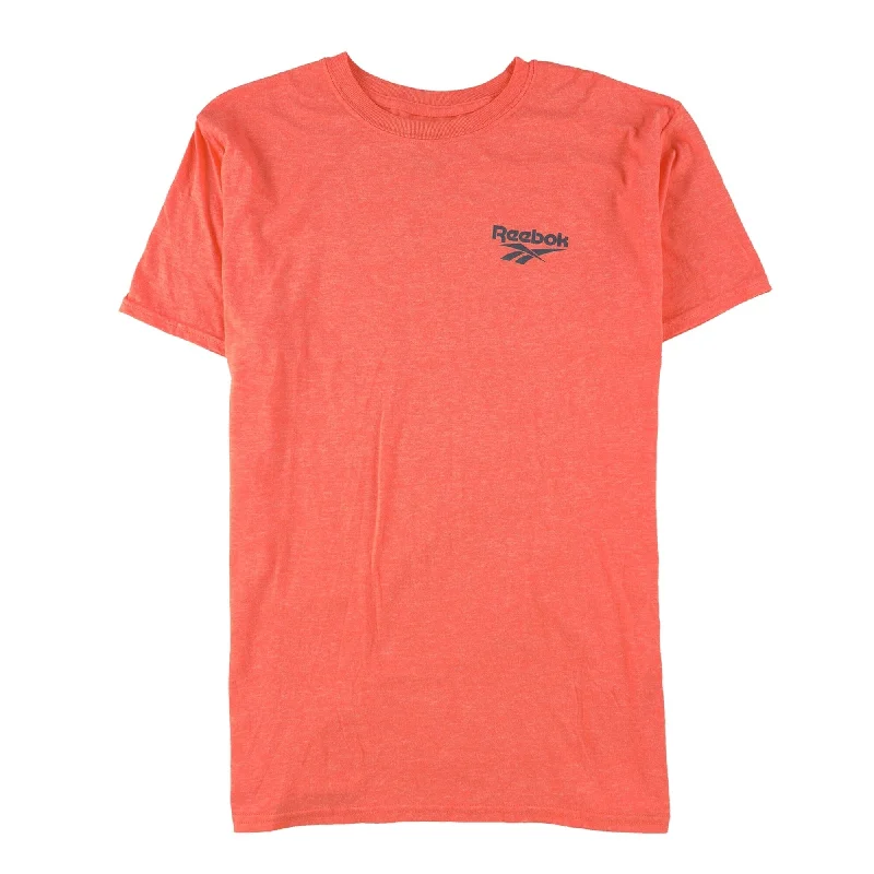 Men's lightweight performance t - shirts for running marathons Reebok Mens Classic Logo Basic T-Shirt, Orange, X-Large