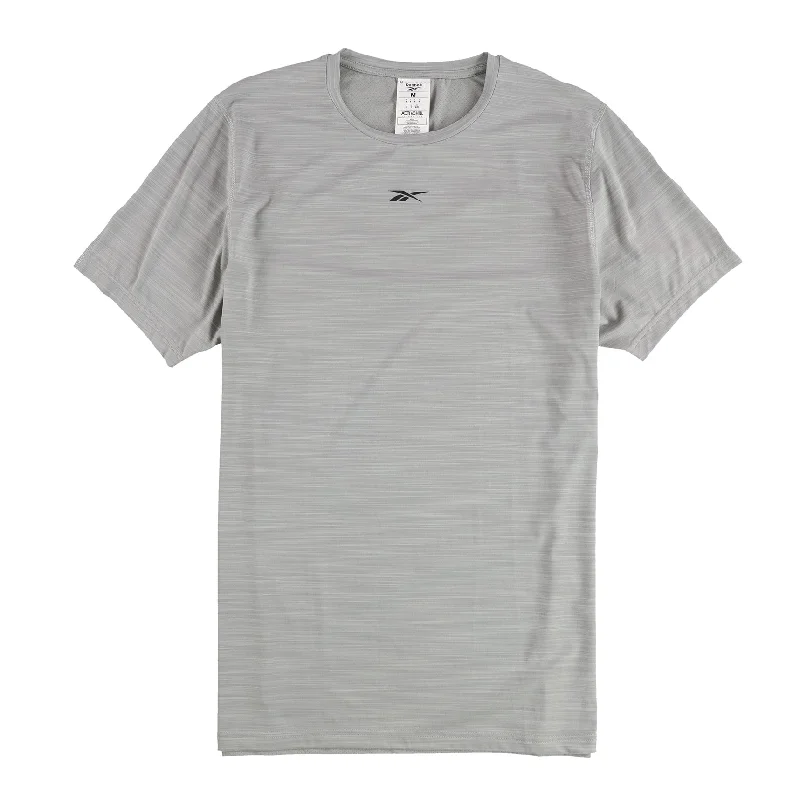 Men's thermal t - shirts with a high - neck design for cold weather Reebok Mens Training Apparel Move Basic T-Shirt, Grey, Medium