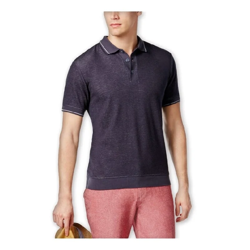 Men's color - block polo shirts with a bold fashion statement Ryan Seacrest Mens Rio Collection Rugby Polo Shirt, Blue, XX-Large