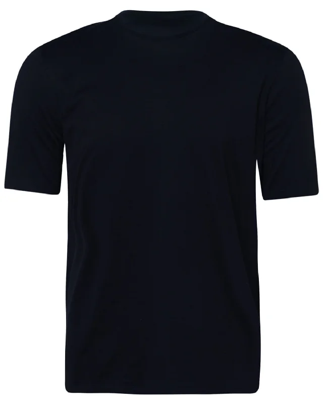 Men's distressed denim - look t - shirts with a rugged appeal Black Giza Cotton Short Sleeve T-Shirt