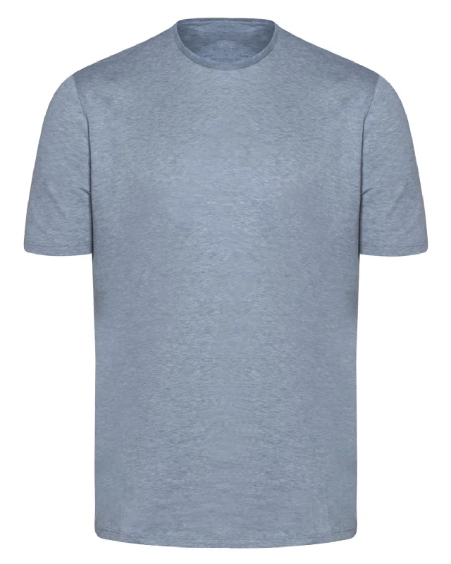 Men's UV - protection t - shirts for outdoor activities in the sun Heather Grey Giza Cotton Short Sleeve T-Shirt