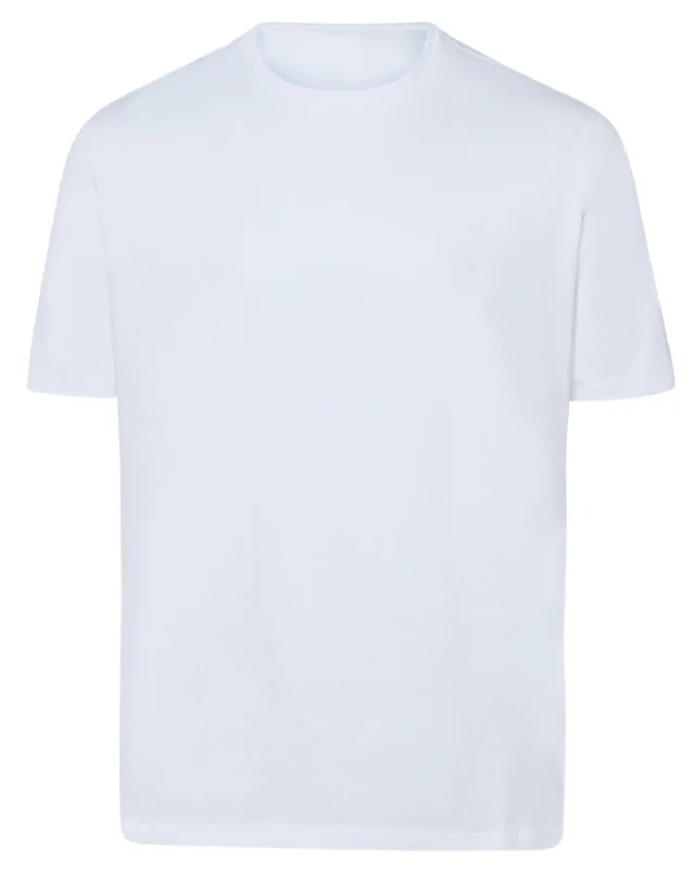 Men's lightweight performance t - shirts for running marathons White Giza Cotton Short Sleeve T-Shirt