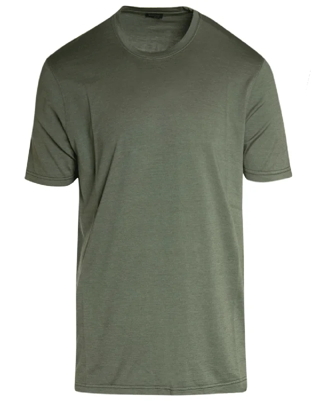 Men's moisture - wicking athletic t - shirts for intense workouts Olive Short Sleeve T-Shirt