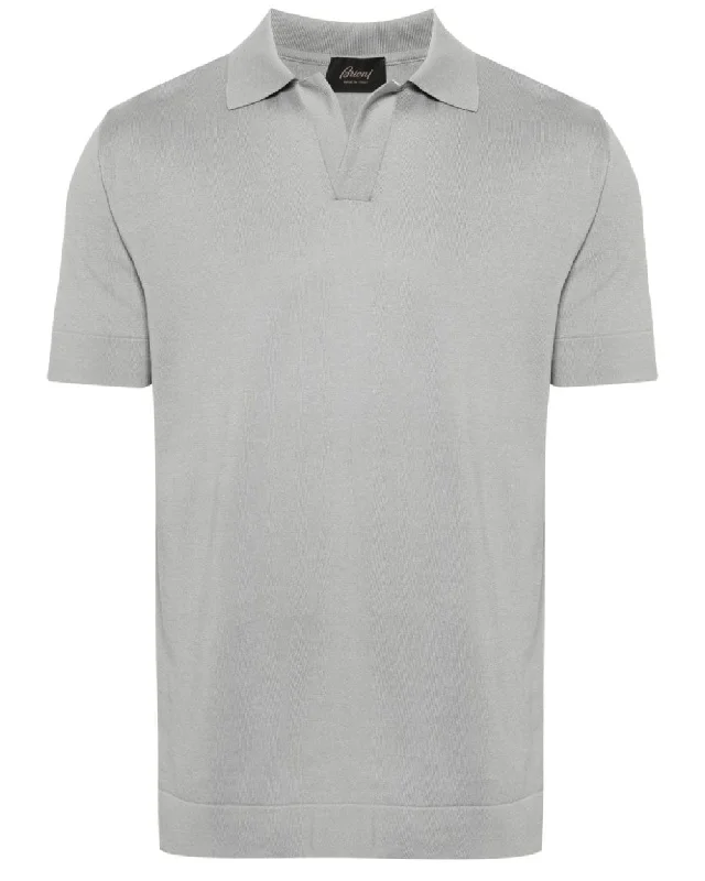 Men's ribbed cuffs and hem polo shirts for a textured look Pearl Johnny Collar Polo