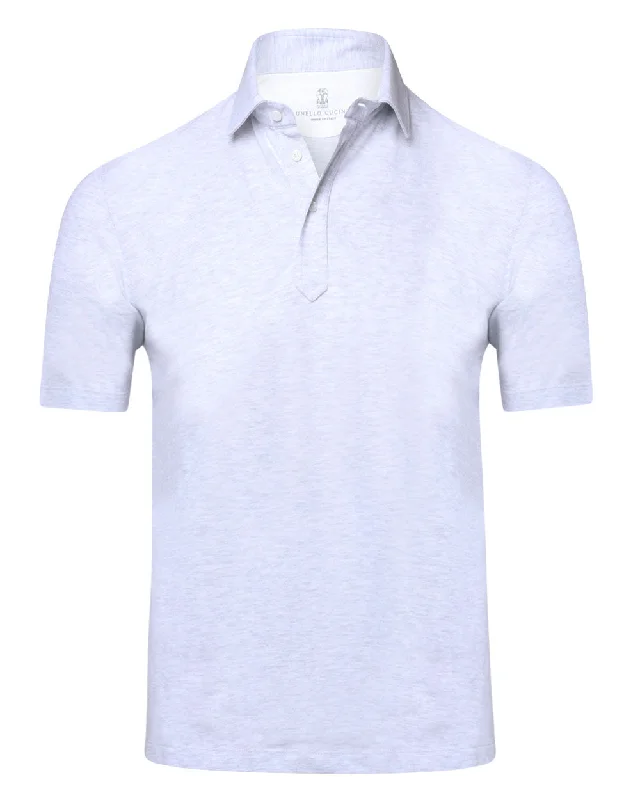 Men's formal - style silk blend polo shirts for special occasions Grey Perla Polo