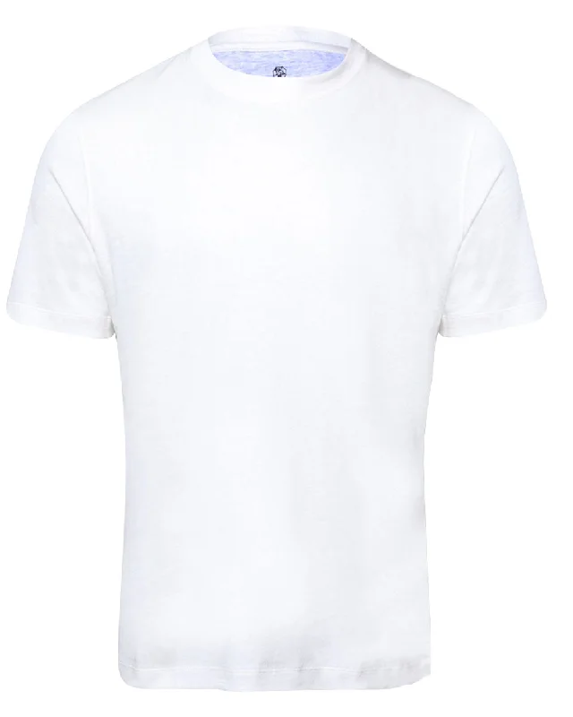 Men's short - sleeve linen t - shirts for summer beach outings Off-White Stretch T-Shirt