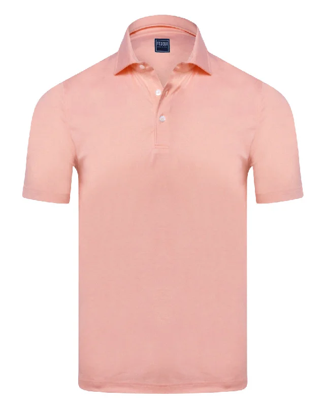 Men's lightweight performance polo shirts for tennis matches Orange Jersey Polo