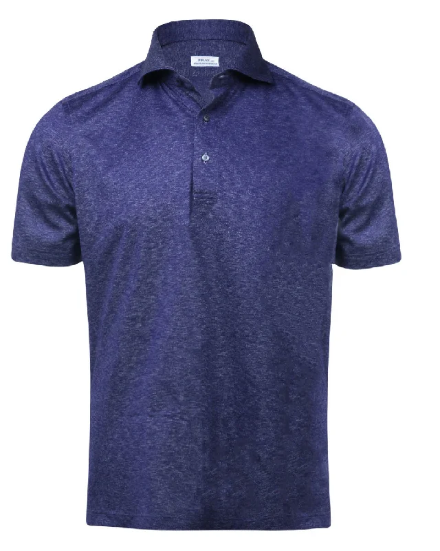 Men's vintage - inspired retro polo shirts with unique patterns Heathered Purple Pique Polo