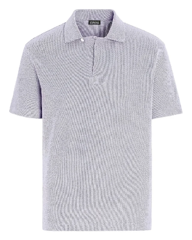 Men's stretchable athletic polo shirts for fitness workouts Dark Blue Waffle Polo