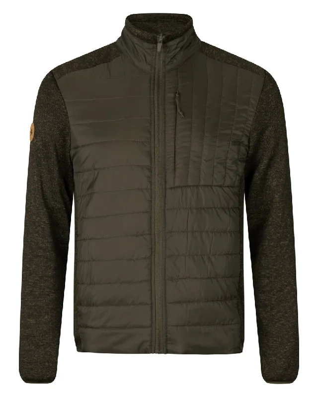Slim - fit leather men jackets with a distressed finish for a rugged look Seeland Theo Hybrid Jacket