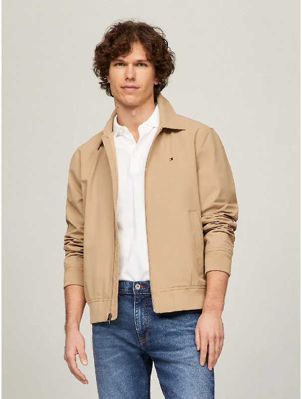 Men coats with a water - resistant finish for light rain and splashes Tommy Hilfiger Men's Flag Logo Water-Resistant Bomber