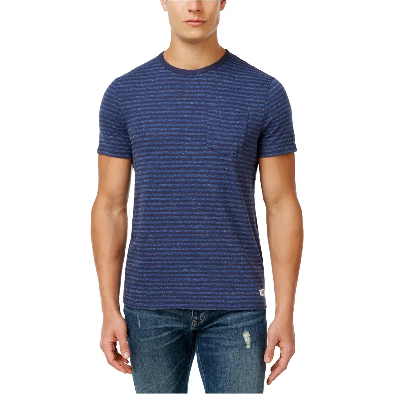 Men's organic cotton crew - neck t - shirts for everyday comfort Tommy Hilfiger Mens Striped Basic T-Shirt, Blue, X-Small