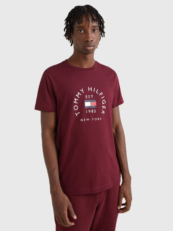 Men's tie - dye t - shirts with a bohemian style Tommy Hilfiger Hilfiger Flag Arch T-Shirt