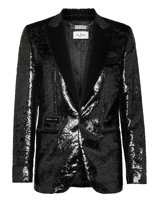 Men Blazers for Art Gallery Openings in Art - Inspired and Unique Styles​ Velvet & Lurex Blazer Lord fit Sartorial