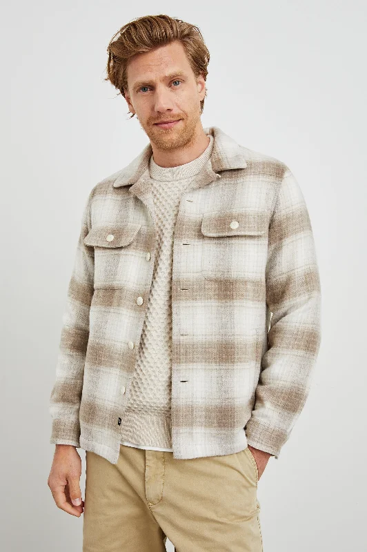Embroidered men jackets with intricate floral designs for a unique aesthetic VIGGO SHIRT JACKET - LIONS MANE
