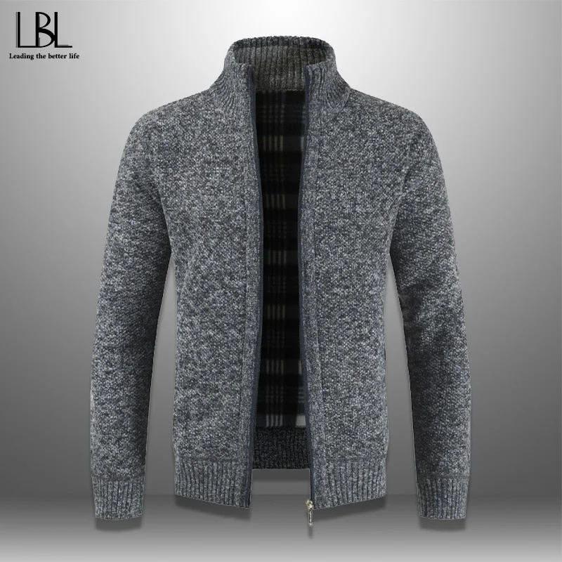 Men coats with a hooded design for added protection against the elements WILUXE Mens Cardigan Autumn Winter Warm Thick Sweater