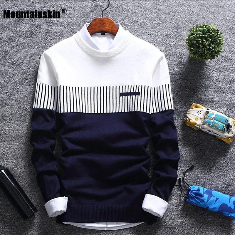 Men coats made from recycled materials for an eco - friendly choice WILUXE New Men's Autumn Winter Pullover Wool
