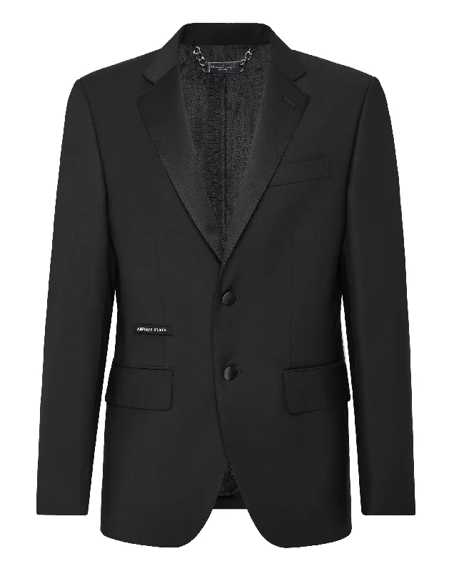 Men Blazers for Spring Weddings in Light - colored and Airy Fabrics​ Wool Blazer Gigolò fit python Skull