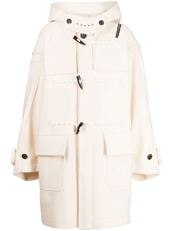 Men coats made of high - quality leather for a rugged and durable option Wool Duffle Coat