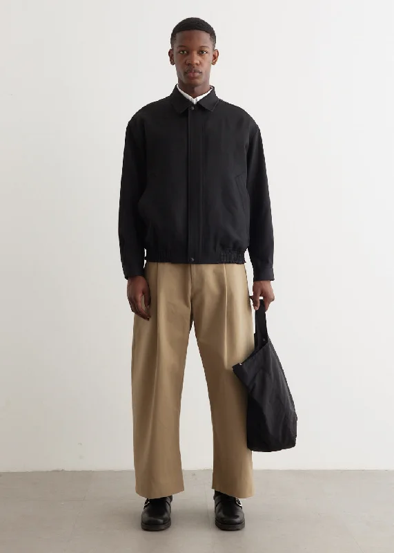 Men coats with a quilted pattern for added texture and warmth Wool Serge Blouson