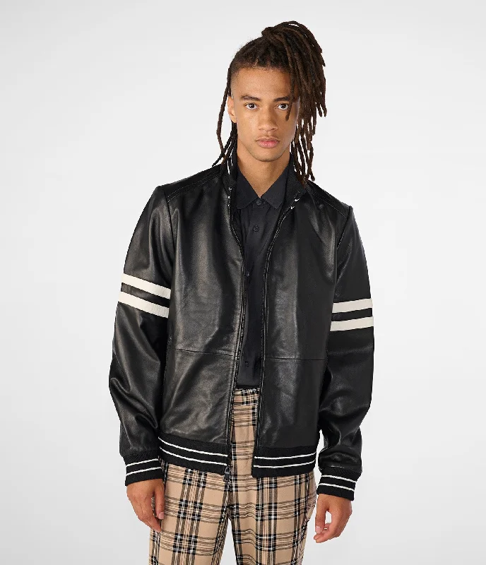 Waterproof men jackets with taped seams for heavy rain protection Jacob Bomber Jacket With Stripe