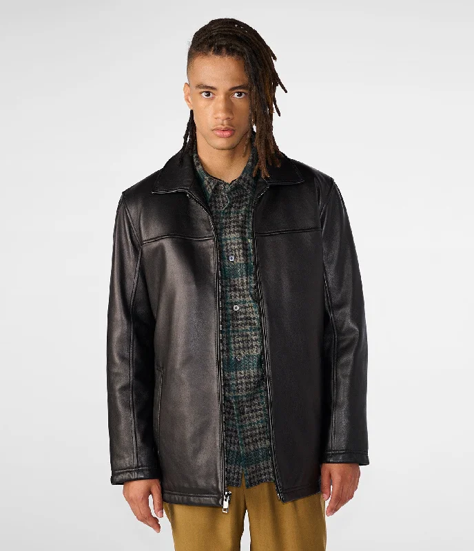 Stretch - fabric men jackets for unrestricted movement during workouts Rowan Leather Jacket With Thinsulate Lining