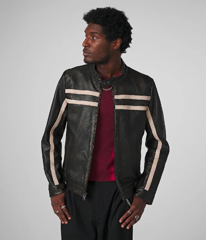 Checkered men jackets in a plaid pattern for a preppy appearance Lander Vintage Racer Jacket