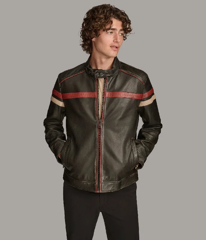 Windbreaker men jackets with UV protection for outdoor activities Elliot Striped Racing Jacket