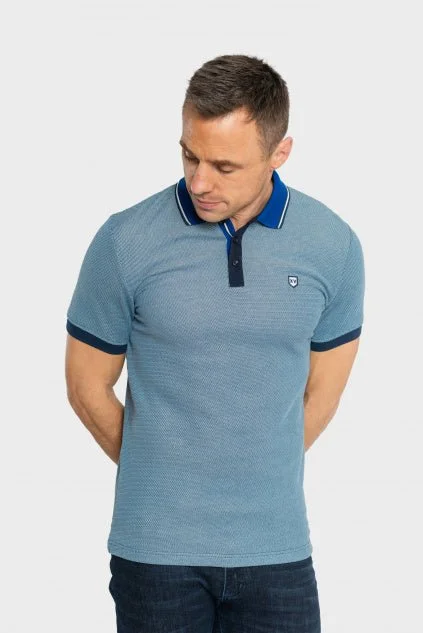 Men's ribbed cuffs and hem polo shirts for a textured look XV Kings Scorpion Contrast Collar Polo