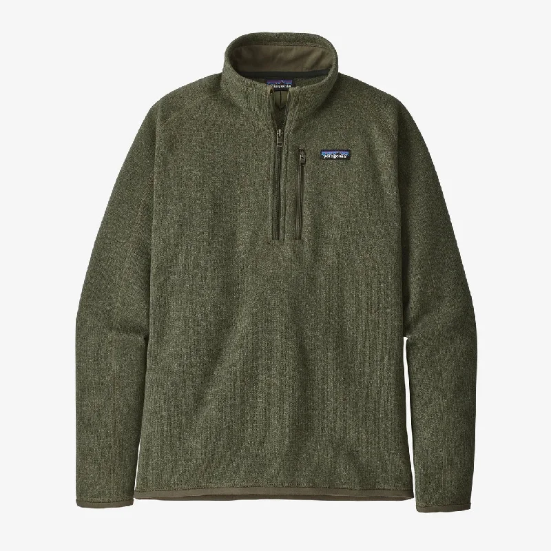 Men's Embroidered Pullover in Red with Floral Details for a Spring - Inspired Style Patagonia Men's Better Sweater 1/4-Zip Fleece
