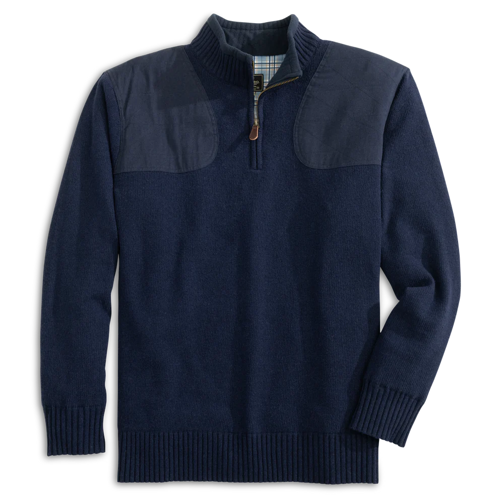 Men's Shearling - Lined Pullover in Tan for a Rugged and Warm Winter Ensemble Heybo Uplander 1/4 Zip: Navy