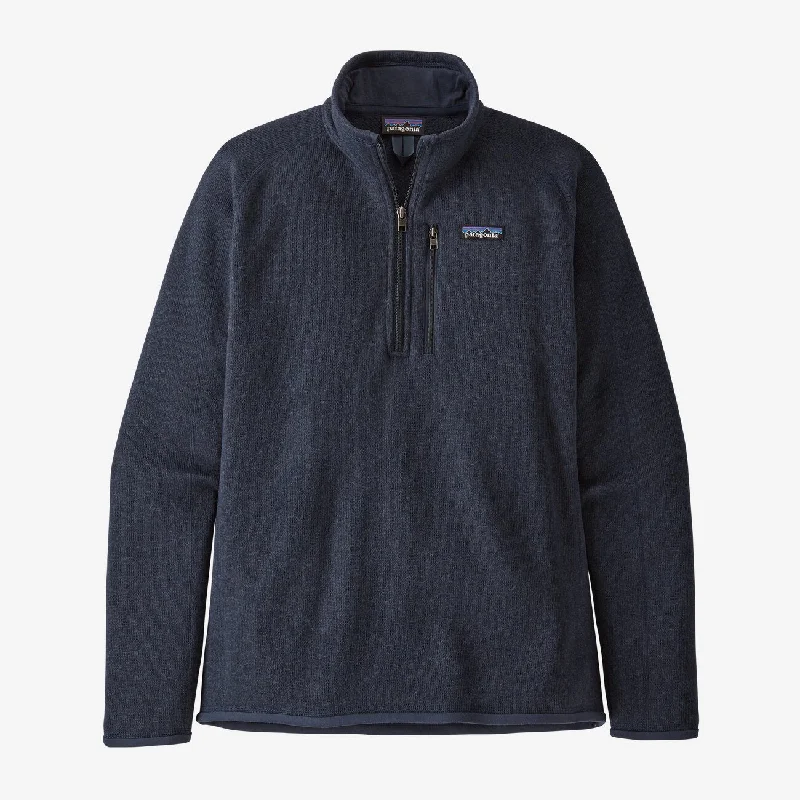 Men's Embroidered Pullover in Red with Floral Details for a Spring - Inspired Style Patagonia Men's Better Sweater 1/4-Zip Fleece