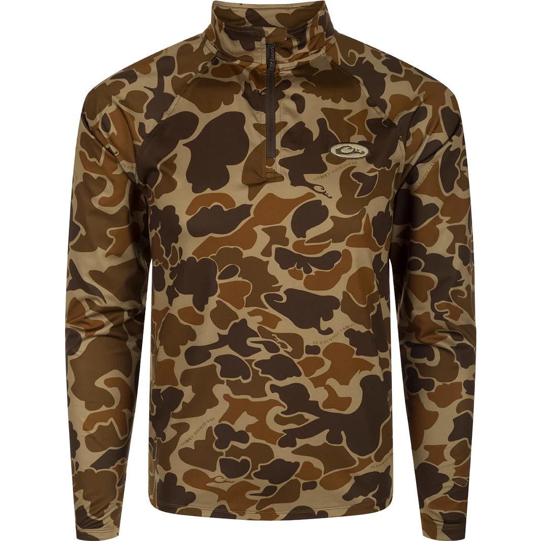 Men's Ribbed Pullover in Mustard Yellow for a Pop of Color in Autumn Drake EST Microlite Quarter Zip Pullover