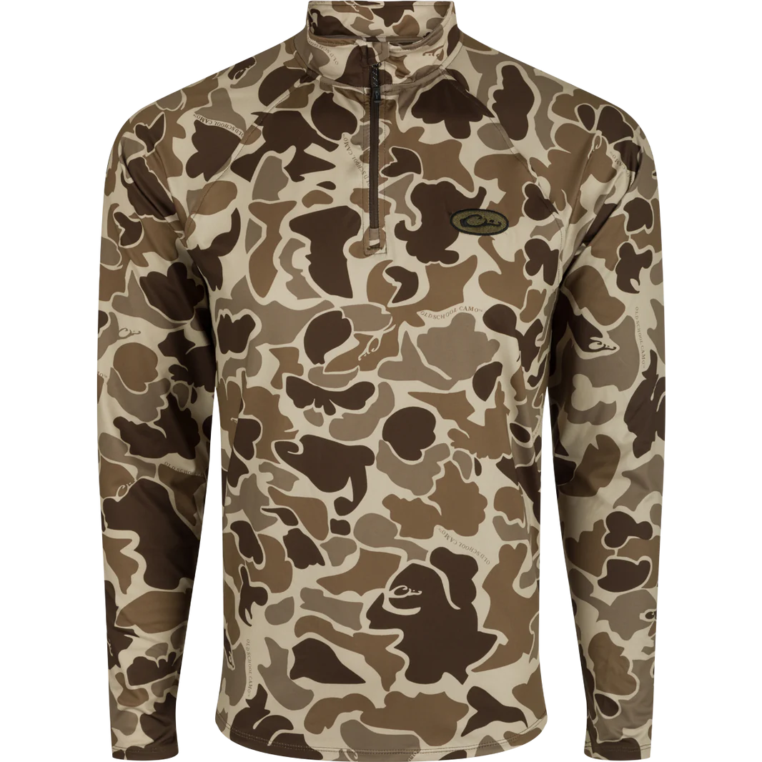 Tall Men's Longline Pullover in Gray for a Relaxed and Fashionable Look Drake EST Microlite Quarter Zip Pullover
