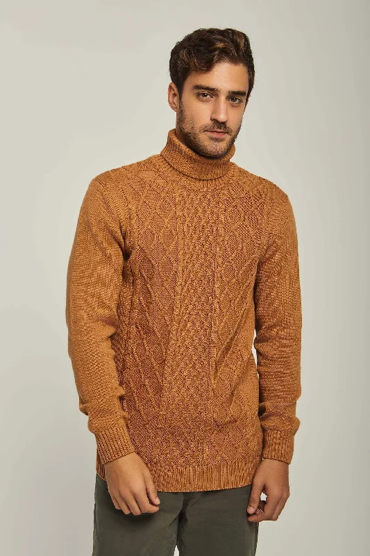 Slim Fit Men's Cotton Pullover in Navy Blue for a Classic Office Attire Pullover