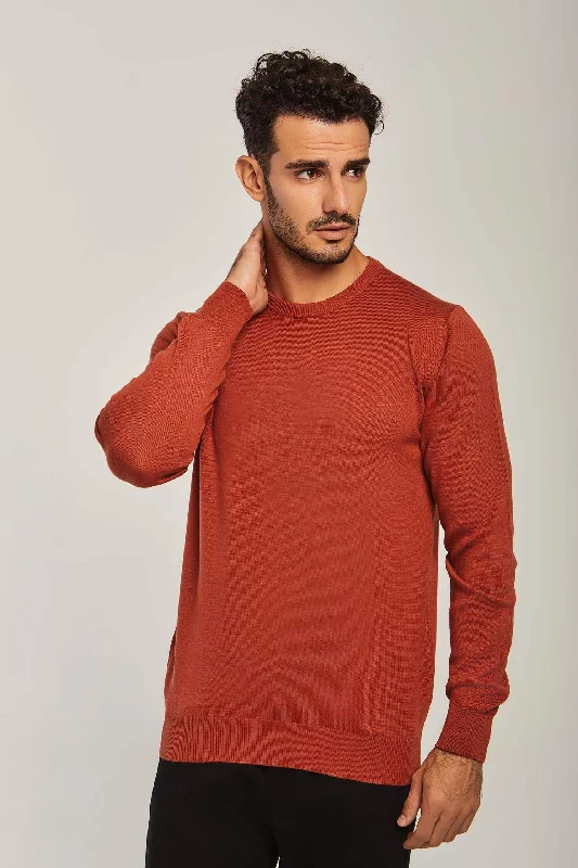 Men's Ribbed Pullover in Mustard Yellow for a Pop of Color in Autumn Pullover