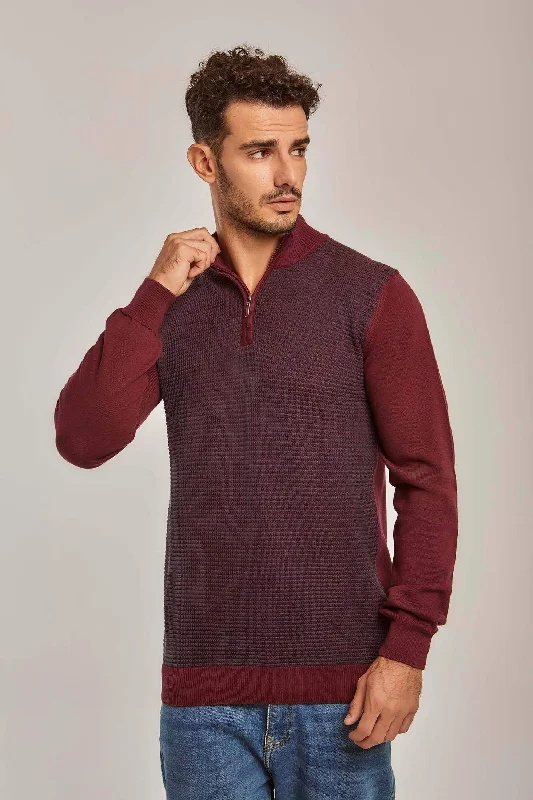 Men's Chunky Knit Wool Pullover in Dark Gray for a Cozy Winter Look Pullover
