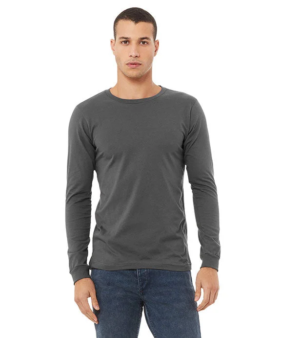 Men's stretch long sleeve denim shirts for a comfortable casual style 3501 - Bella + Canvas Unisex Jersey Long-Sleeve T-Shirt | Asphalt